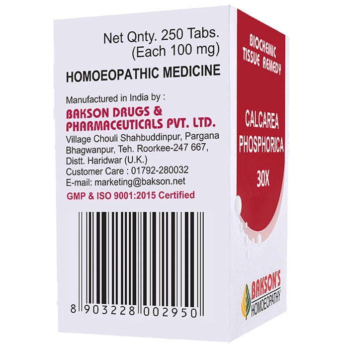 Bakson's Homeopathy Calcarea Phosphorica Biochemic Tablet 30X