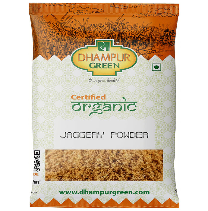 Dhampur Green Certified Organic Jaggery Natural Sweetener | Non-GMO & Gluten Free | Powder - Classic Derma