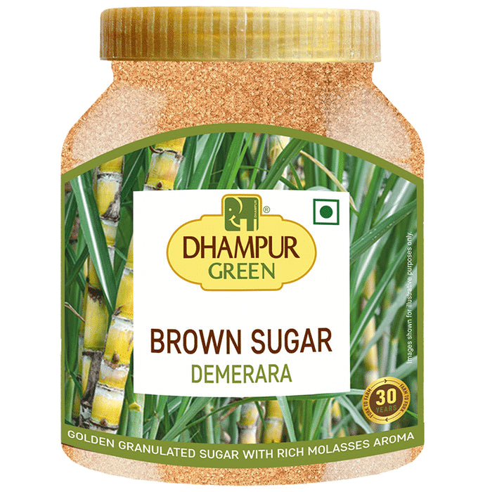 Dhampur Green Demerara Sugar (Brown) Powder - Classic Derma