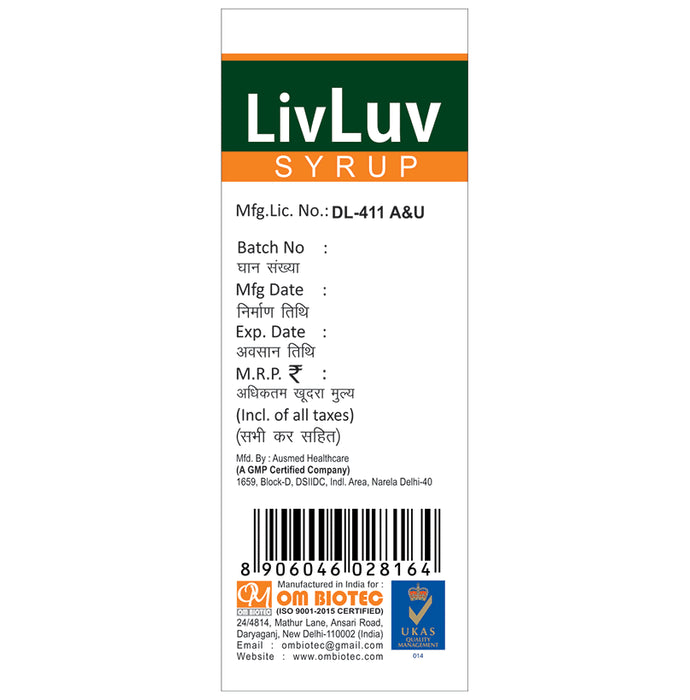 Om Biotec LivLuv Syrup