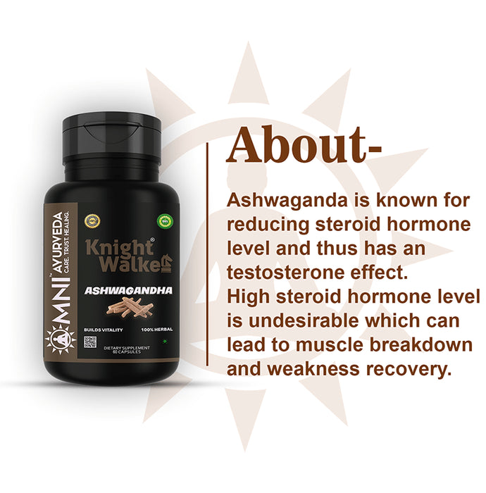Omni Ayurveda Knight Walker Ashwagandha Capsule (60 Each)