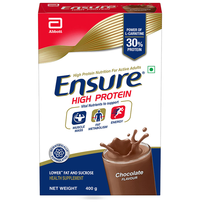 Ensure High Protein Drink for Physically Active Adults | Powder Chocolate - Classic Derma