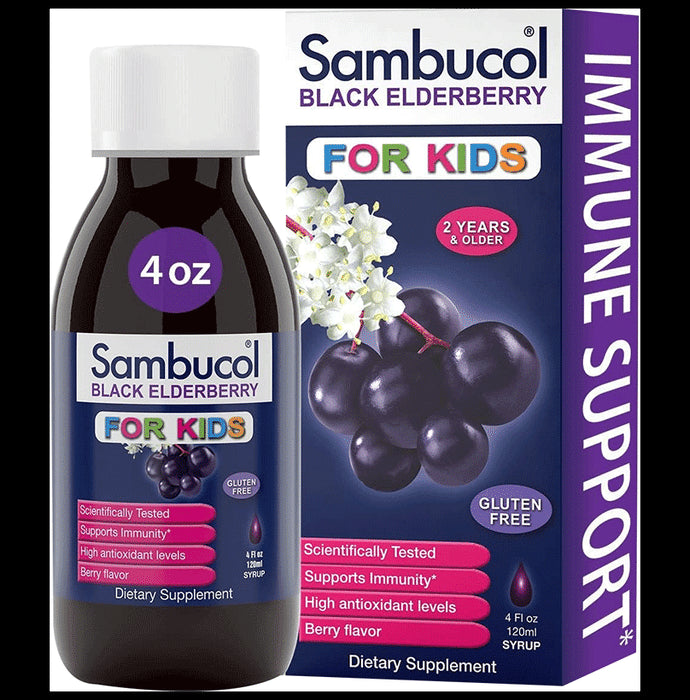 Sambucol Black Elderberry for Kids Syrup Gluten Free - Classic Derma