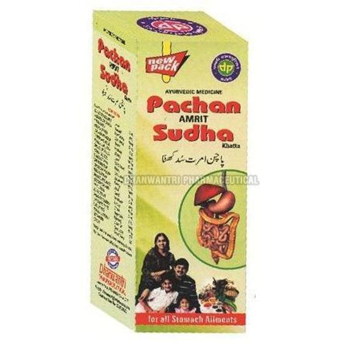 Dhanwantari Pharmaceutical Pachan Amrit Sudha Khatta Syrup - Classic Derma