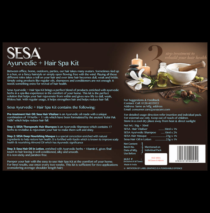 Sesa Ayurvedic Plus Hair Spa Kit