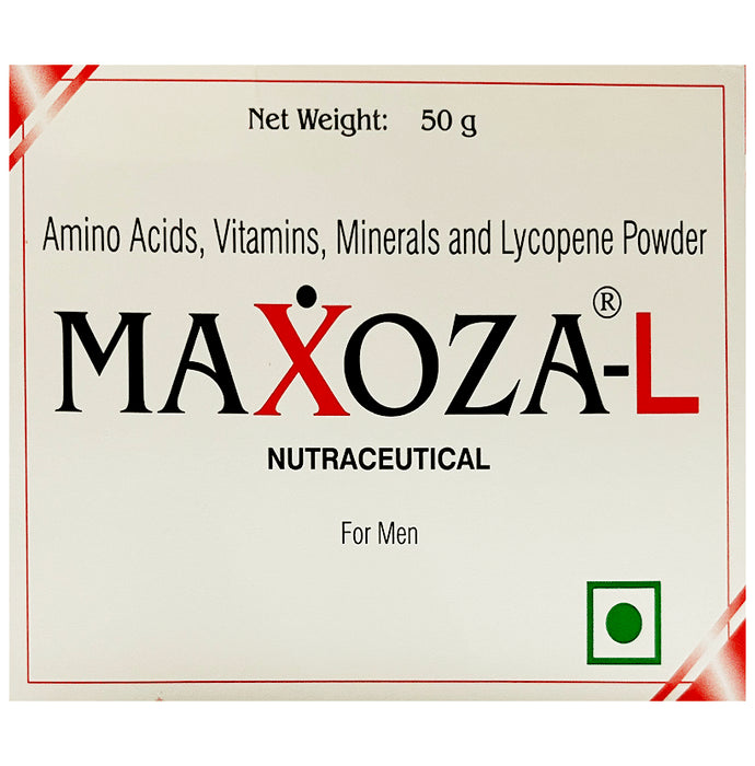 Maxoza-L Nutraceutical Powder with Amino Acids, Vitamins, Minerals & Lycopene | For Men - Classic Derma