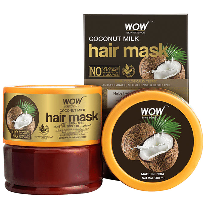WOW Skin Science Coconut Milk Hair Mask - Classic Derma