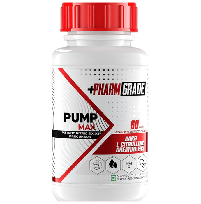 Pharmgrade AAKG L-Citrulline Creatine HCI Pump Max Tablet - Classic Derma