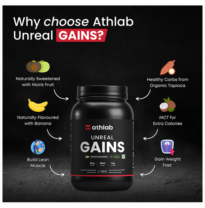 Athlab Unreal Gains Powder Banana Smoothie