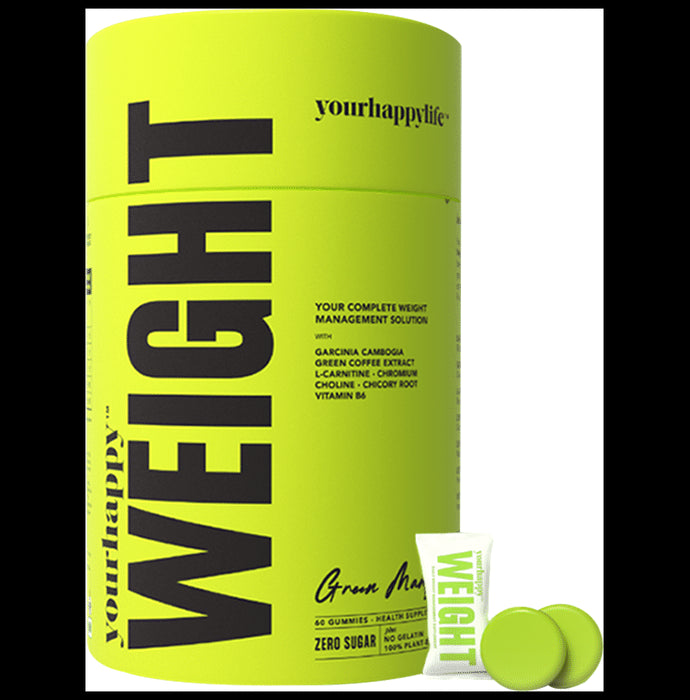 YourHappyLife Your Happy Weight Loss Gummies (60 Each) Green Mango - Classic Derma