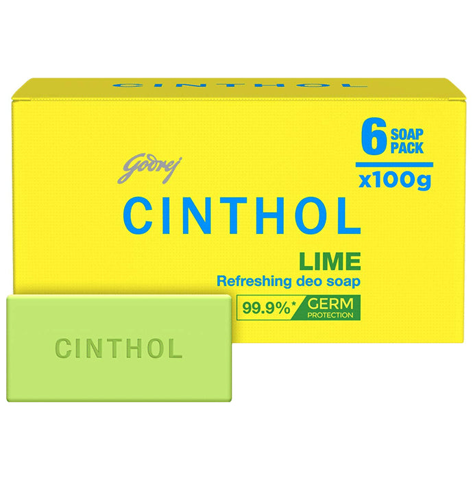 Cinthol Soap (100gm Each) Lime - Classic Derma
