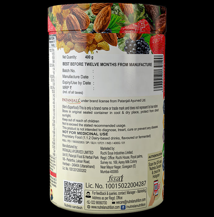 Patanjali Nutrela Men's Superfood with Protein for Digestion & Immunity | Flavour Powder Vanilla