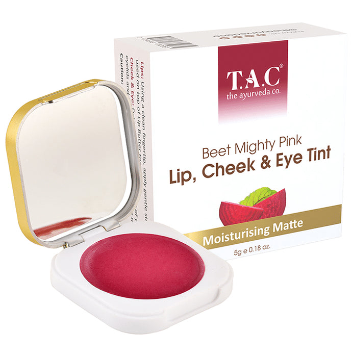TAC The Ayurveda Co. Beet Mighty Pink Lip, Cheek & Eye Tint Moisturising Matte - Classic Derma
