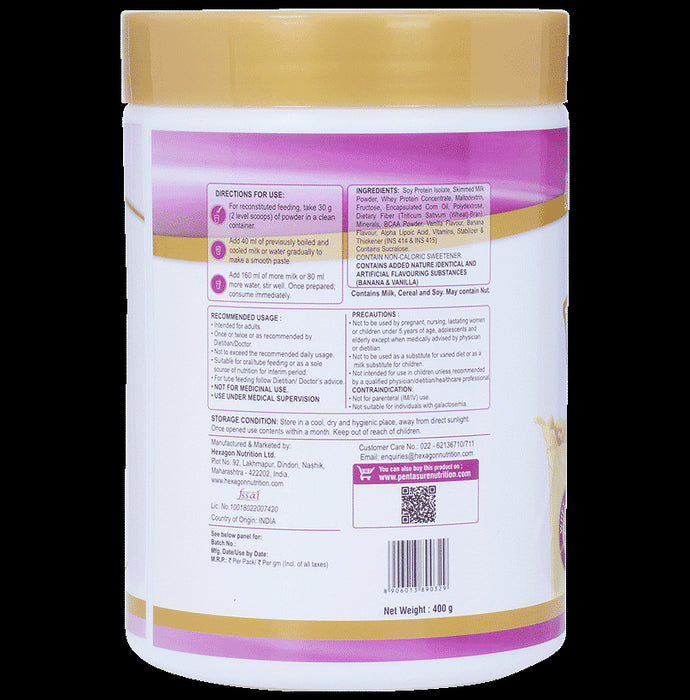 PentaSure HP with Whey, Milk & Soy Protein | Flavour Powder Banana Vanilla