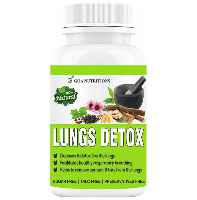 Goa Nutritions Lungs Detox Tablet (60 Each) Sugar Free - Classic Derma