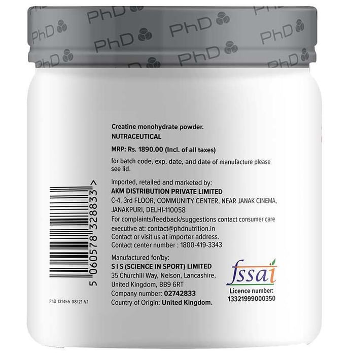 PHD Creatine Pure micronised Grade Powder