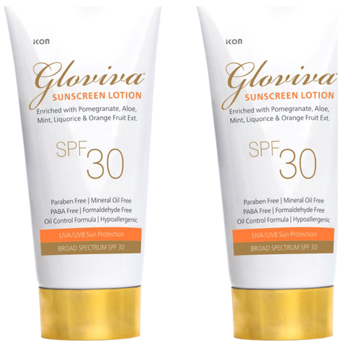 Gloviva SPF 30 Sunscreen Lotion (50ml Each) - Classic Derma