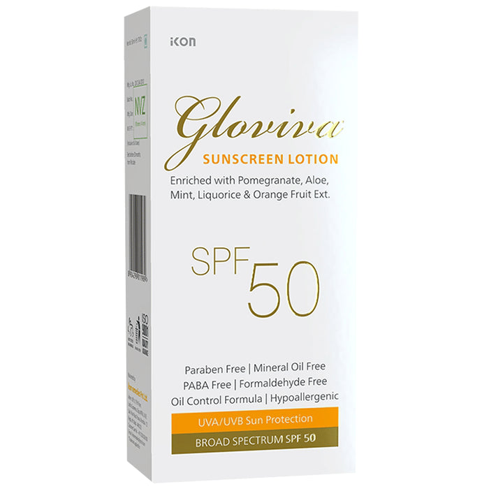 Gloviva SPF 50 Sunscreen Lotion (50ml Each) - Classic Derma