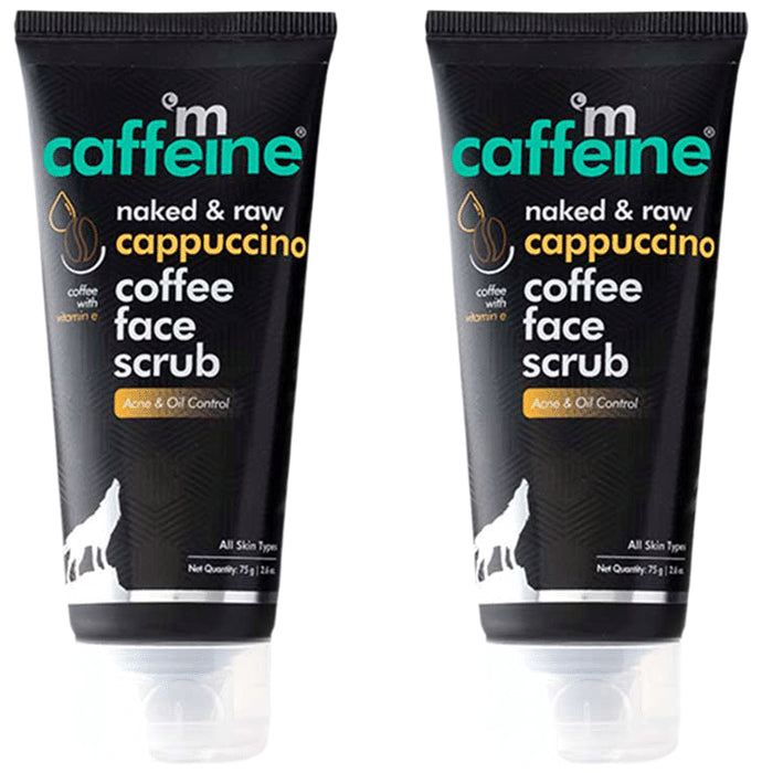 mCaffeine Naked & Raw Coffee Face Scrub Cappuccino - Classic Derma