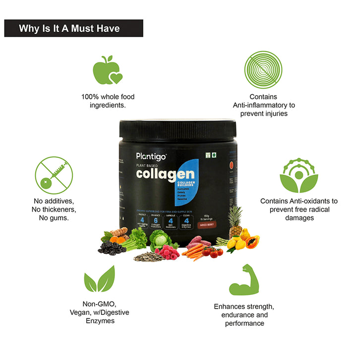 Plantigo Plant Based Collagen Powder Mixed Berry