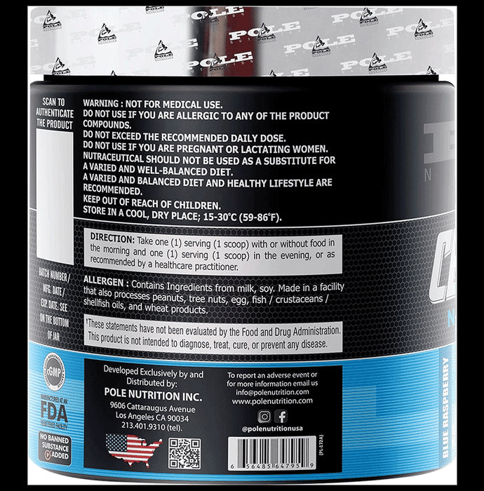 Pole Nutrition CLA + Carnitine Powder Blue Raspberry