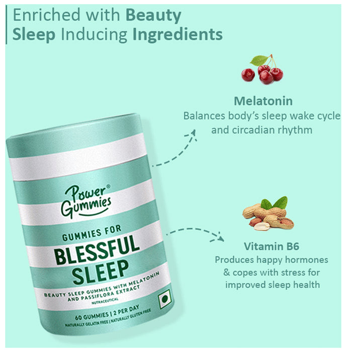 Power Gummies for Blessful Sleep | With Melatonin, Vitamin B6 & Passiflora Extract