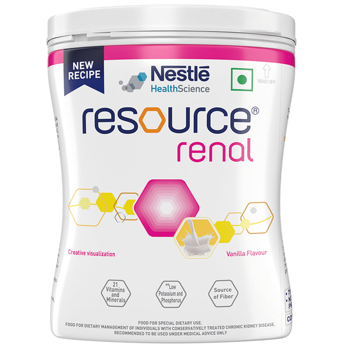 Nestle HealthScience Resource Renal Supplement with Protein & Electrolytes | Flavour Vanilla - Classic Derma