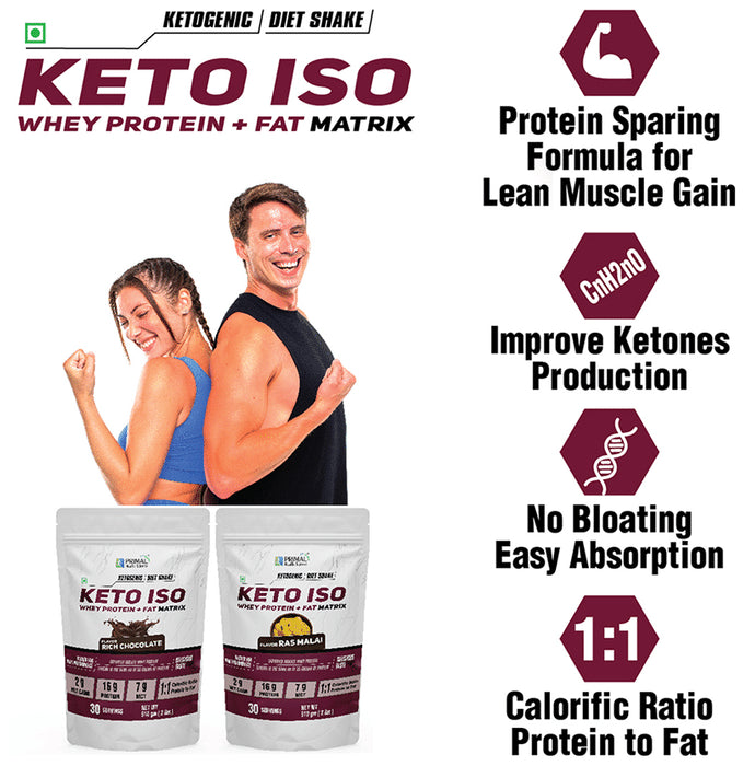 Primal Health Science Keto ISO Whey Protein Powder Rich Chocolate