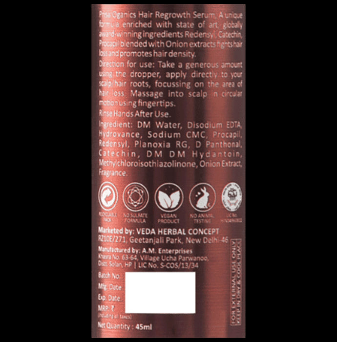 Prisa Organics Hair Regrowth Serum