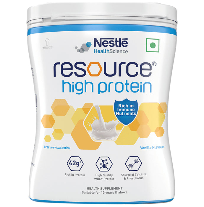 Nestle Resource High Quality Whey Protein | Flavour Powder Vanilla Rich in Immuno Nutrients - Classic Derma