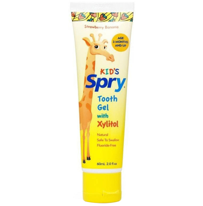 Xlear Kid's Spry Tooth Gel with Xylitol Toothpaste Strawberry Banana - Classic Derma