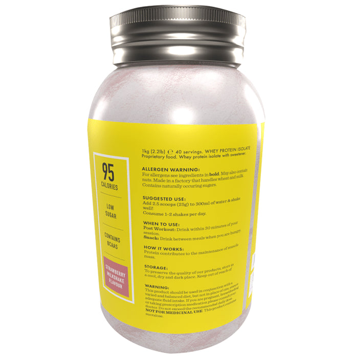Protein World Whey Protein Isolate Powder Strawberry Milkshake