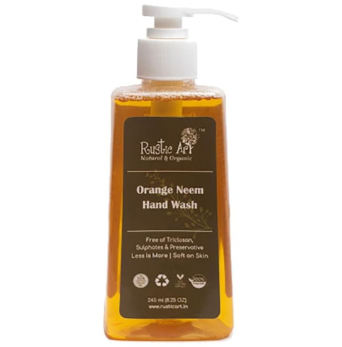 Rustic Art Orange Neem Hand Wash - Classic Derma