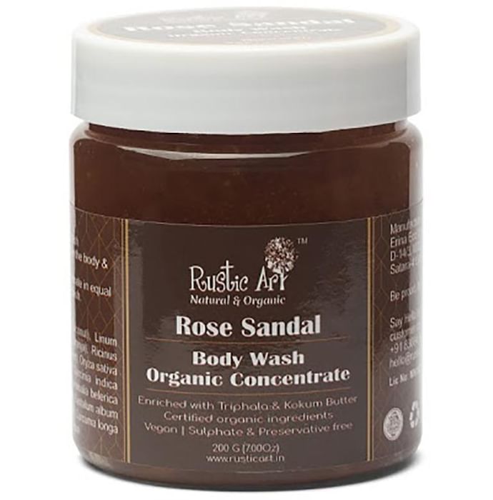 Rustic Art Organic Concentrate Body Wash Rose Sandal - Classic Derma