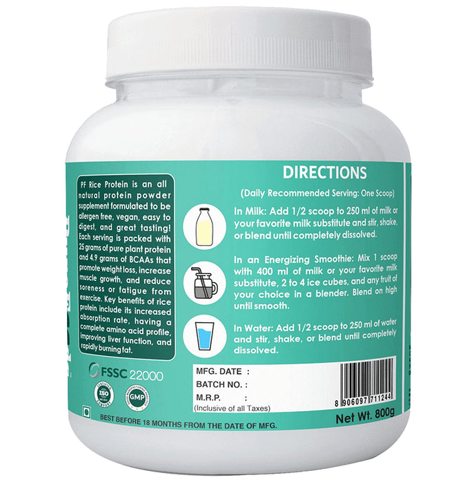 PureFoods PF Rice Protein Isolate Chocolate