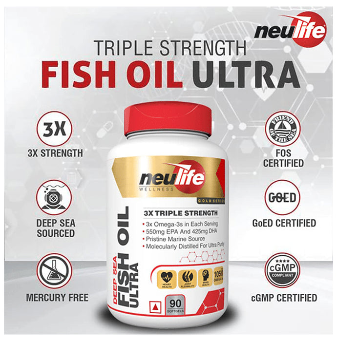 Neulife 3X Triple Strength Deep Sea Fish Oil Ultra Softgel (90 Each)