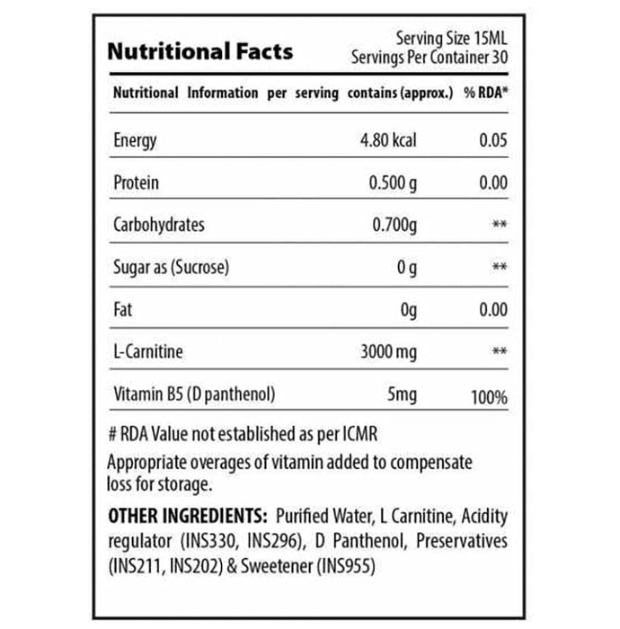 QNT L-Carnitine 3000mg Liquid Blueberry