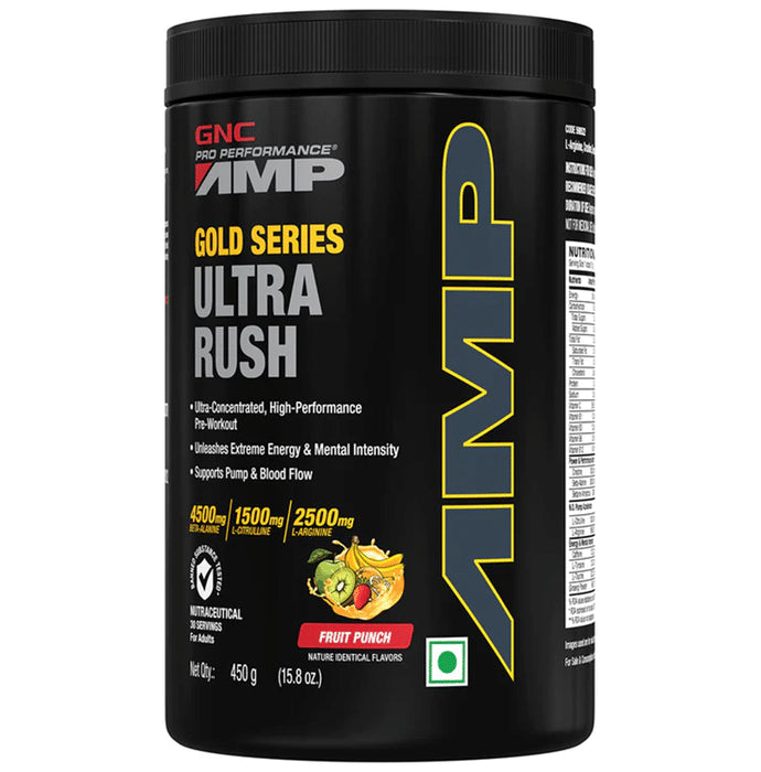 GNC Pro Performance AMP Gold Series Ultra Rush Fruit Punch - Classic Derma