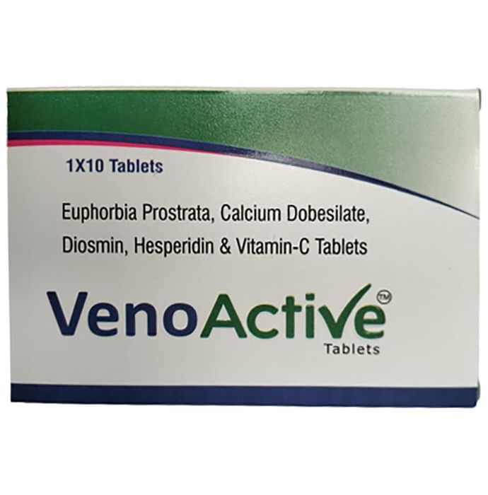 Veno Active Tablet with Euphorbia Prostrata, Calcium, Diosmin, Hesperidin & Vitamin C - Classic Derma