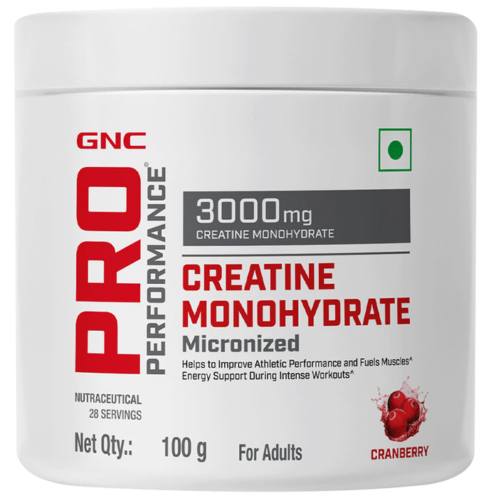 GNC Pro Performance Creatine Monohydrate 3000mg for Performance, Muscle Support & Energy | Powder Cranberry - Classic Derma