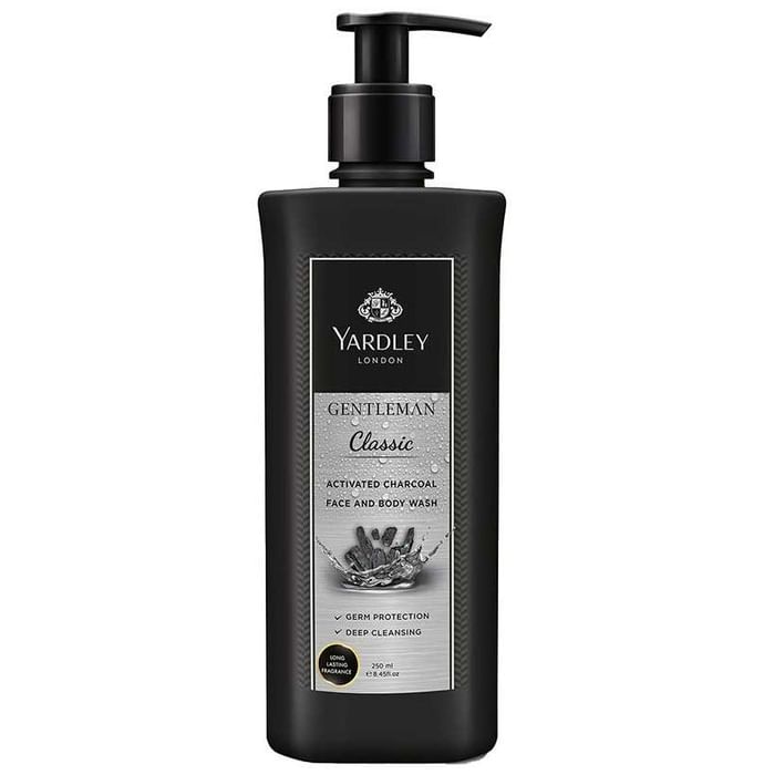 Yardley London Gentleman Classic Activated Charcoal Face and Body Wash - Classic Derma
