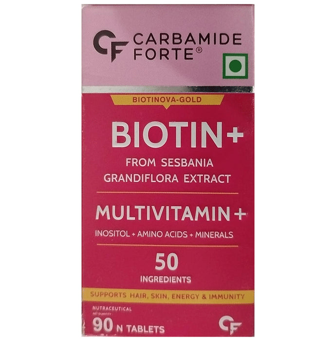 Carbamide Forte Biotin with Multivitamin for Hair, Skin, Energy & Immunity | Tablet - Classic Derma