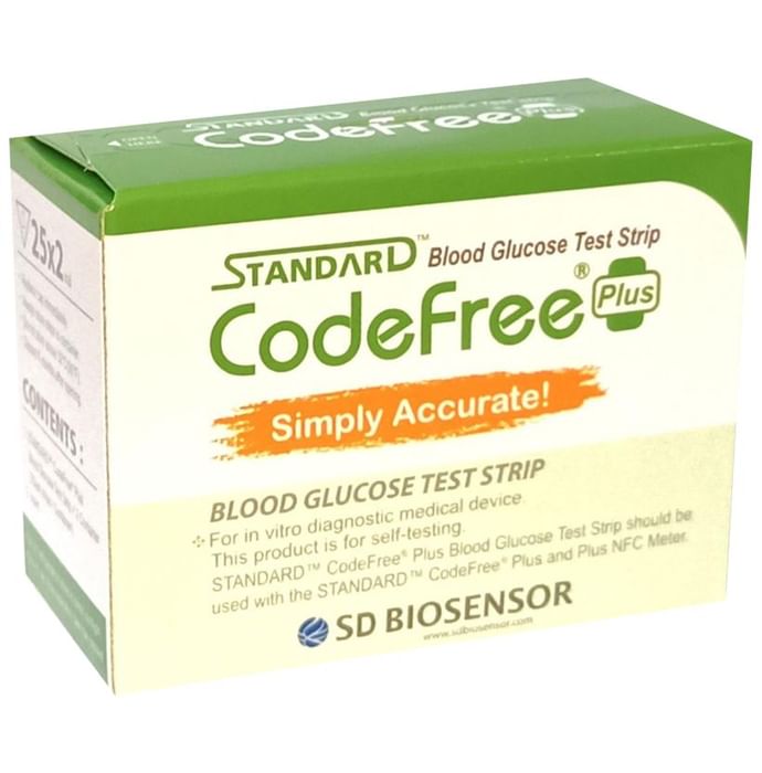 SD Biosensor Standard Codefree Plus Blood Glucose Test Strip - Classic Derma