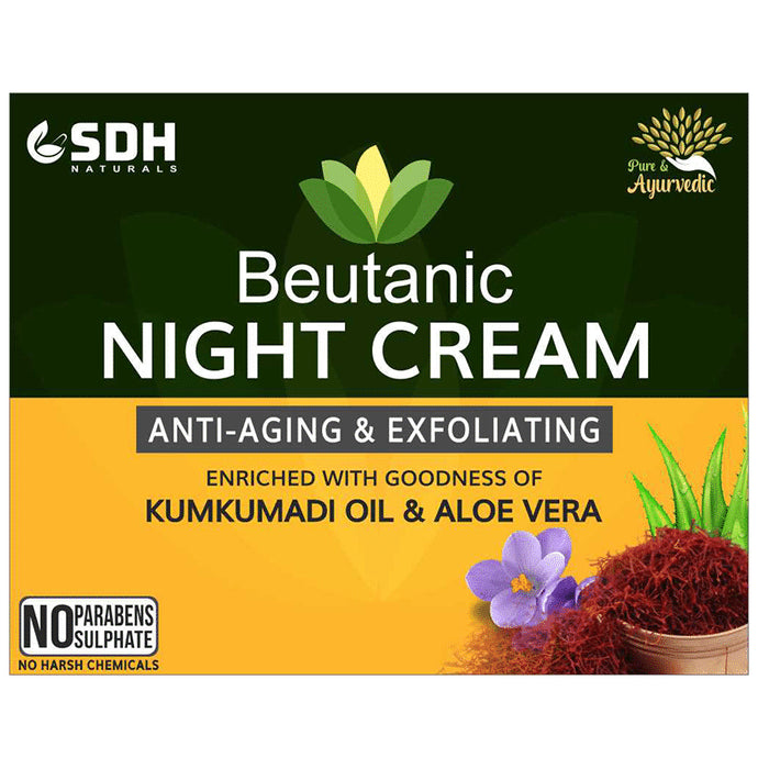 SDH Naturals Beutanic Night Cream Kumkumadi Oil & Aloe Vera - Classic Derma