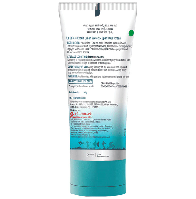 La Shield Mineral Sports Sunscreen Gel SPF 50 + | 8 Hours water resistant | No white cast | Lightweight and non greasy | Fragrance Free SPF 50+ PA+++