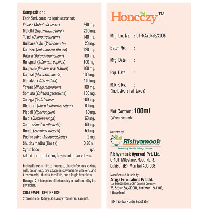 Rishyamook Honeezy Syrup