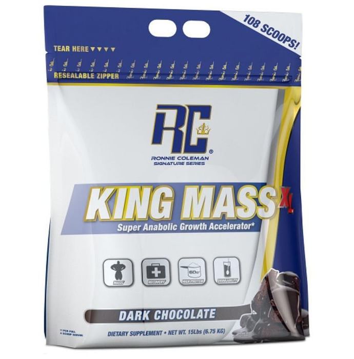 Ronnie Coleman King Mass XL | For Muscle Recovery & Immunity | Flavour Dark Chocolate - Classic Derma