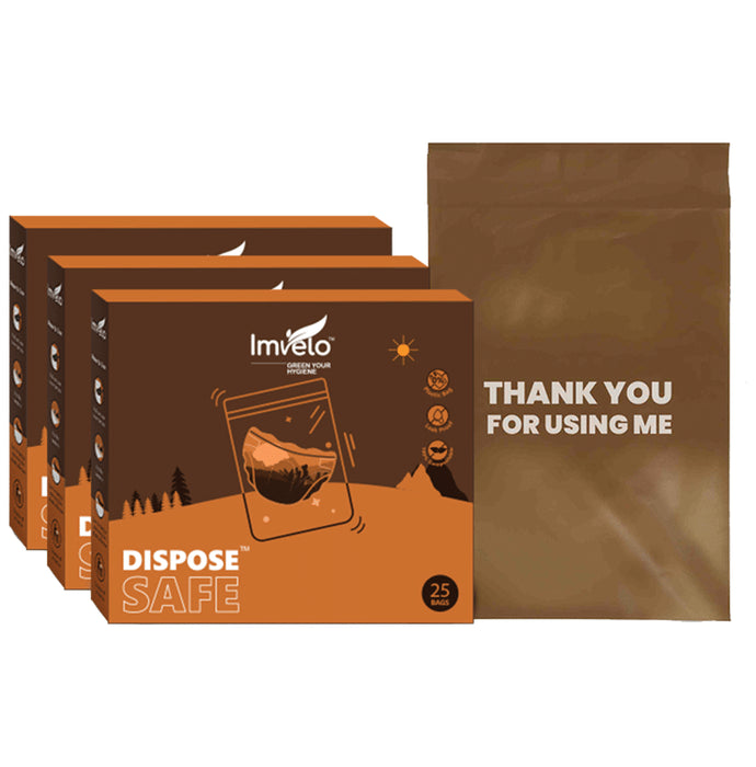 Imvelo Dispose Safe Diaper Disposal Bag (25 Each) - Classic Derma