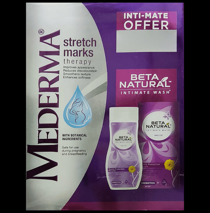 Mederma Stretch Marks Therapy | Paraben-Free Cream with Beta Natural Intimate Wash 100ml Free - Classic Derma