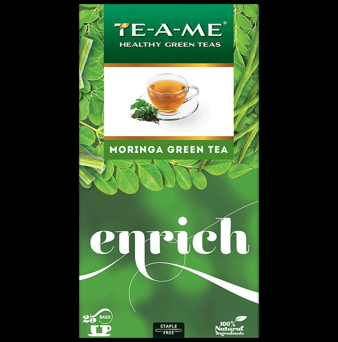 TE-A-ME Moringa Green Tea Bags (25 Each) - Classic Derma